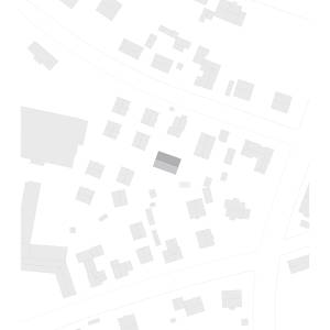 Lageplan mit markiertem Wohnhaus in bestehender Bebauung