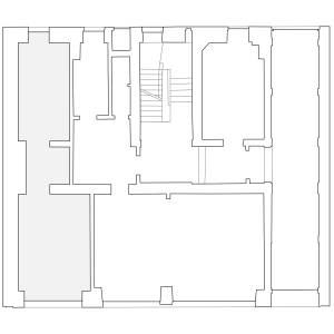 Grundriss des Ladenraums und angrenzender Bereiche
